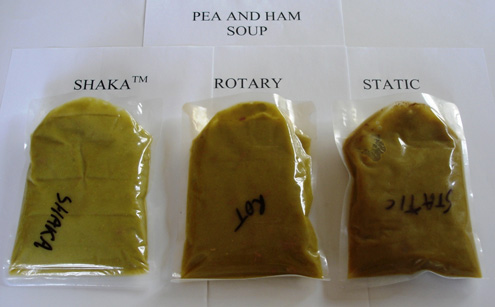Comparison of Processed Soup Between Shaka, Rotary, and Static Retorts