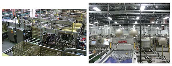 The Process of a Can Accumulation and Basket Loading System